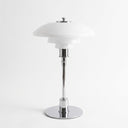 Layered Glass Table Lamp with Metal Base