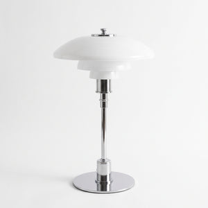 Layered Glass Table Lamp with Metal Base