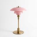 Layered Glass Table Lamp with Metal Base