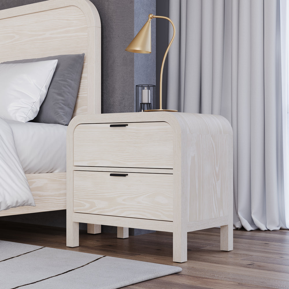 Drake  Drawer USB-Charging Nightstand in Sugar