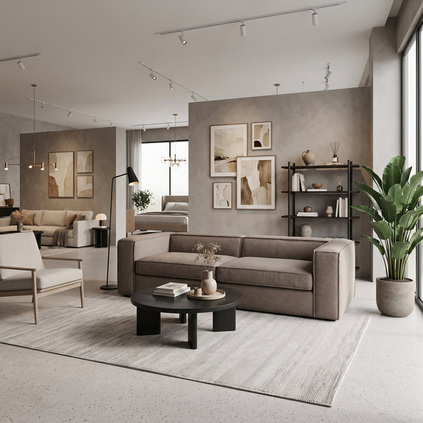 Modern 91" Low-Profile 3-Seater Sofa with Wide Track Arms