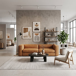Modern 91" Low-Profile 3-Seater Sofa with Wide Track Arms