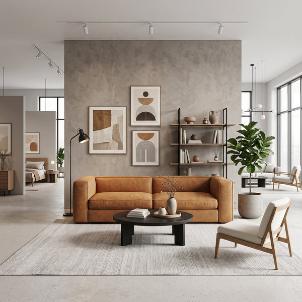 Modern 91" Low-Profile 3-Seater Sofa with Wide Track Arms