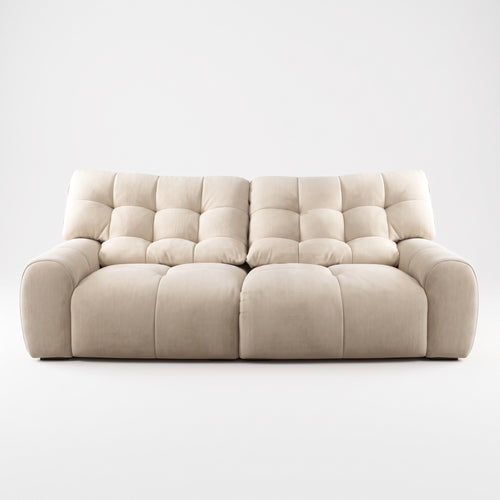 Cloud-Like Tufted Lounge Sofa in Premium Chenille with Feather Down Cushions(JUXMQ9752)