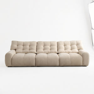Cloud-Like Tufted Lounge Sofa in Premium Chenille with Feather Down Cushions(JUXMQ9752)