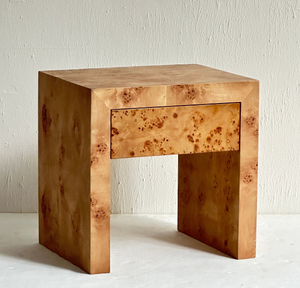 Burl Wood Nightstand